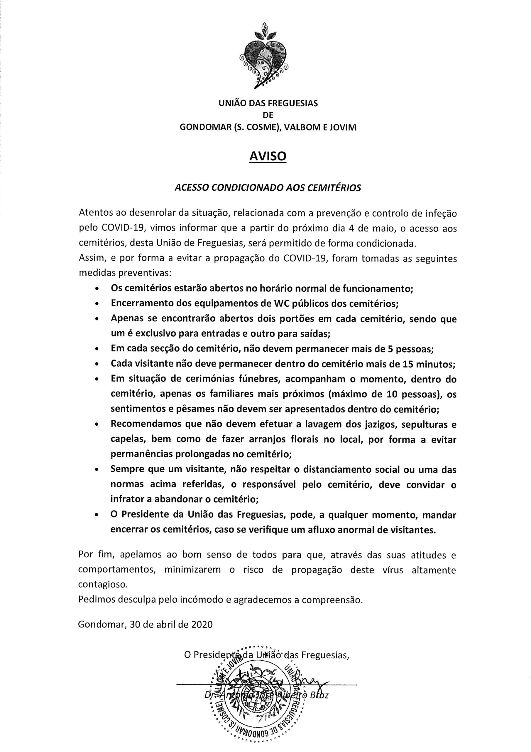 Acesso condicionado aos cemitrios 1