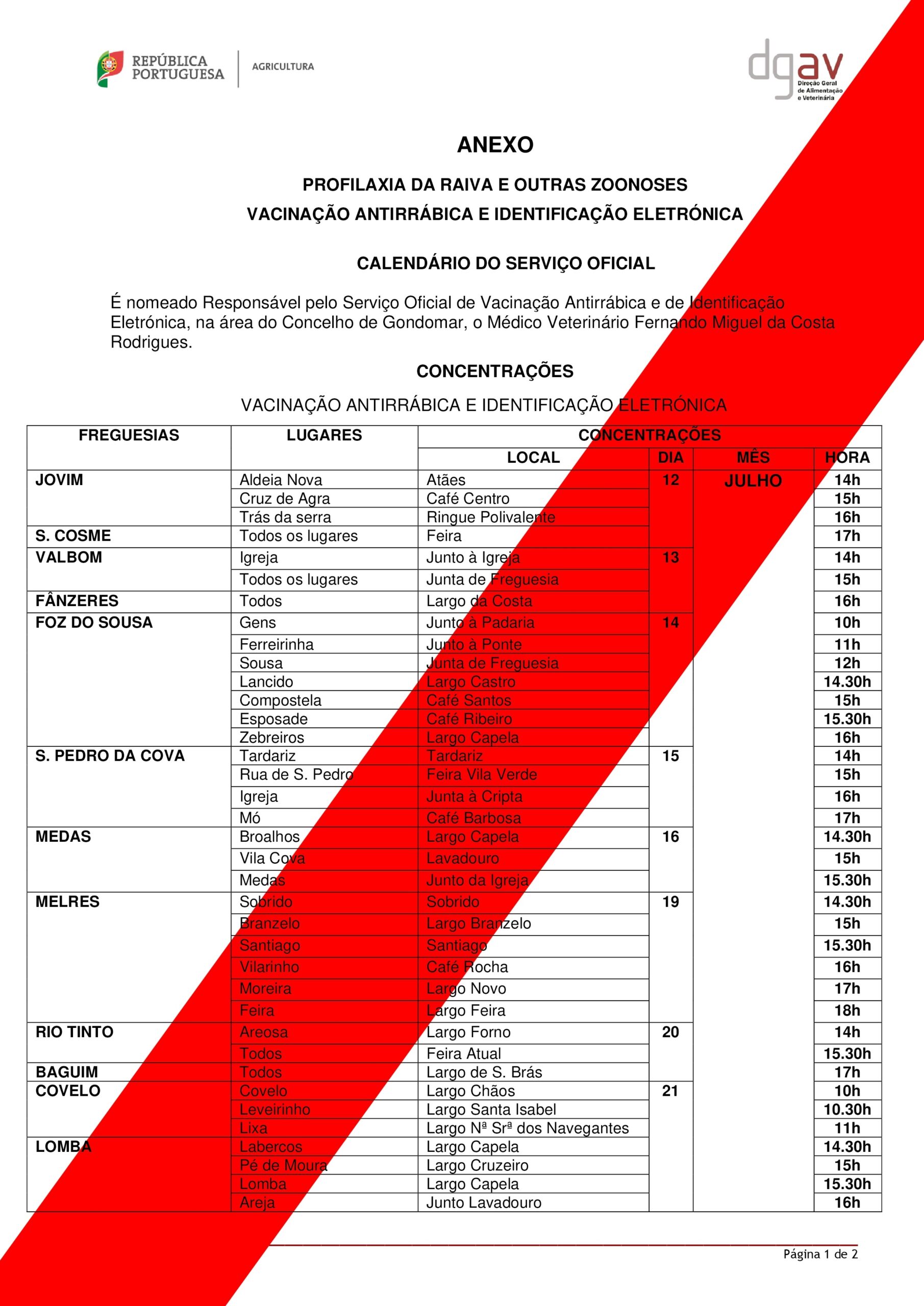 Calendario de vacinacao 1